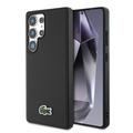 Custodia Samsung Galaxy S25 Ultra Lacoste Iconic Petit Pique Woven Logo - Compatibile con MagSafe - Nero