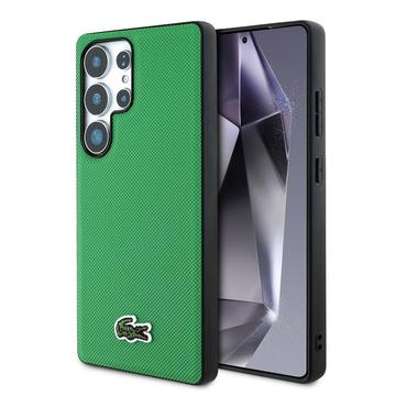 Custodia Samsung Galaxy S25 Ultra Lacoste Iconic Petit Pique Woven Logo - Compatibile con MagSafe - Verde