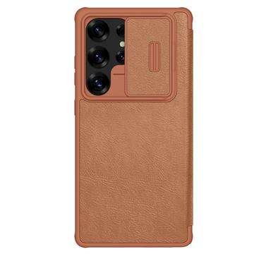 Custodia Flip Nillkin Qin Pro per Samsung Galaxy S25 Ultra - Marrone