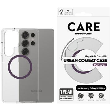 Custodia per Samsung Galaxy S25 Ultra PanzerGlass Care Urban Combat - Compatibile con MagSafe - Colore Prugna