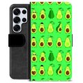 Samsung Galaxy S25 Ultra Custodia Portafoglio - Modello di Avocado