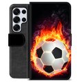 Samsung Galaxy S25 Ultra Custodia Portafoglio - Fiamma di Calcio