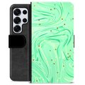 Samsung Galaxy S25 Ultra Custodia Portafoglio - Menta Verde