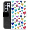 Samsung Galaxy S25 Ultra Custodia Portafoglio - Cuori