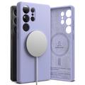Custodia MagSafe in silicone liquido Ringke per Samsung Galaxy S25 Ultra - Lavanda