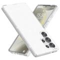 Custodia Ibrida Serie Stylish Glitter per Samsung Galaxy S25 Ultra - Valkoinen