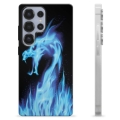Samsung Galaxy S25 Ultra Custodia TPU - Drago di Fuoco Blu