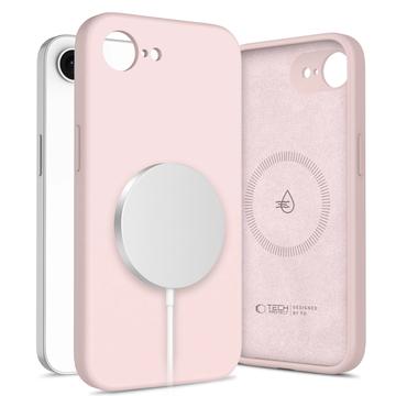 Custodia in silicone liquido iPhone 16e Tech-Protect - Compatibile con MagSafe - Perla rosa
