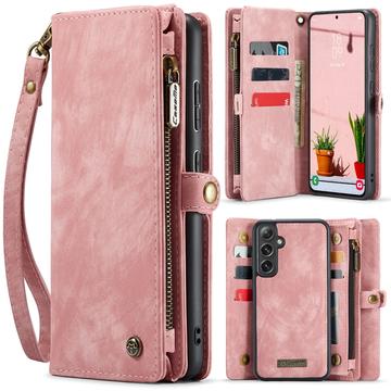 Custodia a portafoglio multifunzionale 2 in 1 Caseme 008 per Samsung Galaxy S25+ - Rosa