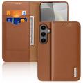 Custodia in Pelle a Portafoglio Samsung Galaxy S25+ Dux Ducis Hivo - Marrone