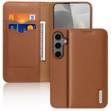 Custodia in Pelle a Portafoglio Samsung Galaxy S25+ Dux Ducis Hivo - Marrone