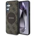 Custodia Samsung Galaxy S25+ Guess 4G Round Patch Classic Logo - Compatibile con MagSafe - Marrone