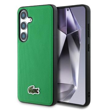 Custodia Samsung Galaxy S25+ Lacoste Iconic Petit Pique Woven Logo - Compatibile con MagSafe - Verde