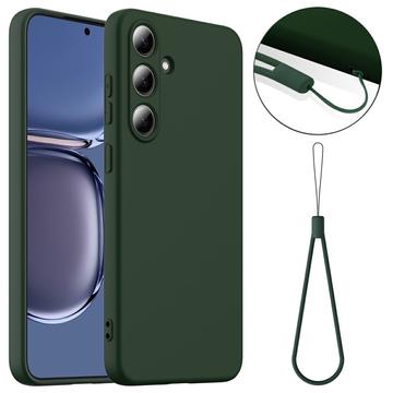 Custodia in silicone liquido per Samsung Galaxy S25+ - compatibile con MagSafe - Verde Scuro