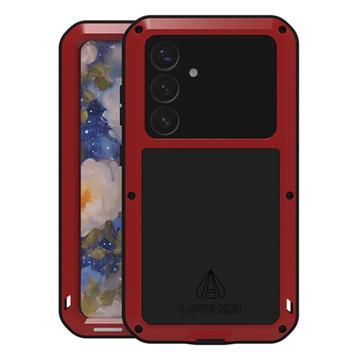 Custodia Ibrida Love Mei Powerful per Samsung Galaxy S25+ - Rossa