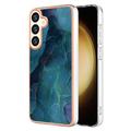 Custodia in TPU elettrolitico per Samsung Galaxy S25+ con motivo marmorizzato IMD - verde