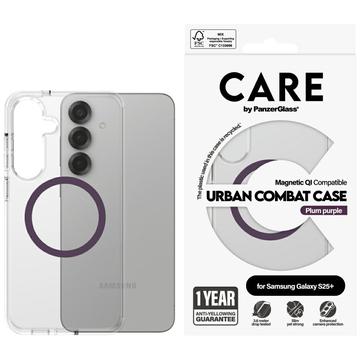 Custodia per Samsung Galaxy S25+ PanzerGlass Care Urban Combat - Compatibile con MagSafe - Prugna Viola