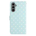 Custodia a portafoglio per Samsung Galaxy S25+ con motivo a pois - Blu