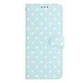 Custodia a portafoglio per Samsung Galaxy S25+ con motivo a pois - Blu