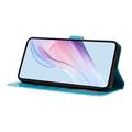 Custodia a portafoglio per Samsung Galaxy S25+ con motivo a pois - Blu