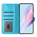 Custodia a portafoglio per Samsung Galaxy S25+ con motivo a pois - Blu