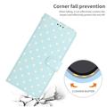 Custodia a portafoglio per Samsung Galaxy S25+ con motivo a pois - Blu