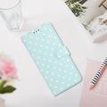 Custodia a portafoglio per Samsung Galaxy S25+ con motivo a pois - Blu