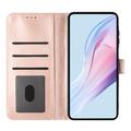 Custodia a portafoglio per Samsung Galaxy S25+ con motivo a pois - Rosa