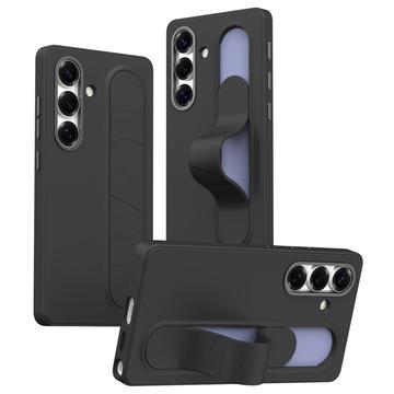 Custodia ibrida Smart Samsung Galaxy S25+ con impugnatura in piedi - Nera