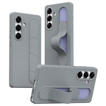 Custodia ibrida Smart Samsung Galaxy S25+ con impugnatura in piedi - Grigio scuro