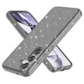 Custodia Ibrida Serie Stylish Glitter per Samsung Galaxy S25+ - Nera