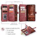 Custodia a Portafoglio Multifunzionale Caseme C30 per Samsung Galaxy S26 - Rossa