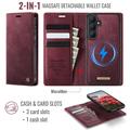 Custodia a portafoglio staccabile 2 in 1 Samsung Galaxy S26 Caseme C49 - Compatibile con MagSafe, RFID - Rossa