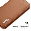 Custodia in Pelle a Portafoglio Samsung Galaxy S26 Dux Ducis Hivo - Marrone