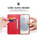Custodia in Pelle a Portafoglio Dux Ducis Hivo per Samsung Galaxy S26 - Rossa