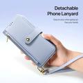 Custodia in pelle a portafoglio con copertura magnetica Dux Ducis Lawa per Samsung Galaxy S26 - Baby Blu