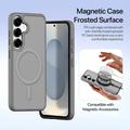 Custodia in pelle a portafoglio con copertura magnetica Dux Ducis Lawa per Samsung Galaxy S26 - Grigia