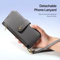 Custodia in pelle a portafoglio con copertura magnetica Dux Ducis Lawa per Samsung Galaxy S26 - Grigia