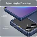 Custodia in TPU spazzolato per Samsung Galaxy S26 Edge - Fibra di Carbonio - Blu