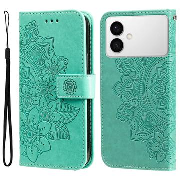 Custodia a portafoglio per Samsung Galaxy S26 Edge serie Mandala - Verde
