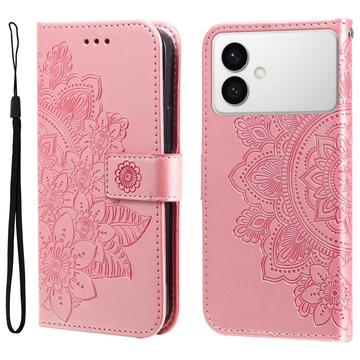 Custodia a portafoglio per Samsung Galaxy S26 Edge serie Mandala - Rosa
