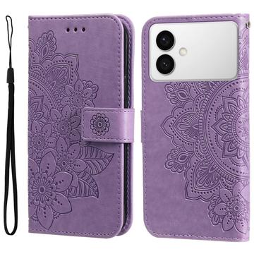 Custodia a portafoglio per Samsung Galaxy S26 Edge serie Mandala - Viola