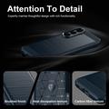 Custodia in TPU spazzolato per Samsung Galaxy S26 FE - Fibra di Carbonio - Blu