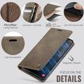 Custodia a portafoglio in pelle di vitello con blocco RFID Samsung Galaxy S26 FE Caseme 033 - Caffè