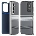 Custodia a libro Smart View per Samsung Galaxy S26 FE con motivo a scacchi e scomparto per carte - Nera