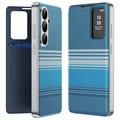 Custodia a libro Smart View con motivo a scacchi e scomparto per carte per Samsung Galaxy S26 FE - Blu