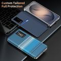 Custodia a libro Smart View con motivo a scacchi e scomparto per carte per Samsung Galaxy S26 FE - Blu