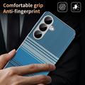 Custodia a libro Smart View con motivo a scacchi e scomparto per carte per Samsung Galaxy S26 FE - Blu