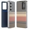 Custodia a libro Smart View per Samsung Galaxy S26 FE con motivo a scacchi e scomparto per carte - Marrone