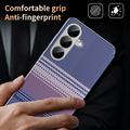 Custodia a libro Smart View con motivo a scacchi e scomparto per carte per Samsung Galaxy S26 FE - Viola